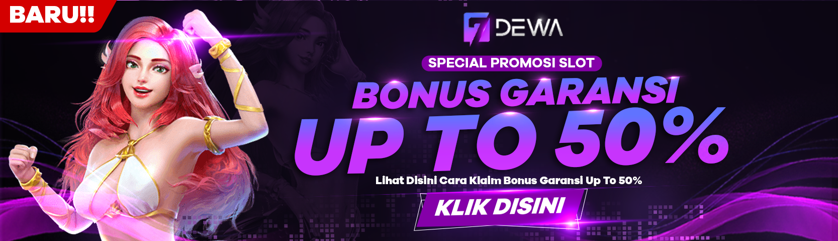 BONUS GARANSI UP TO 50%